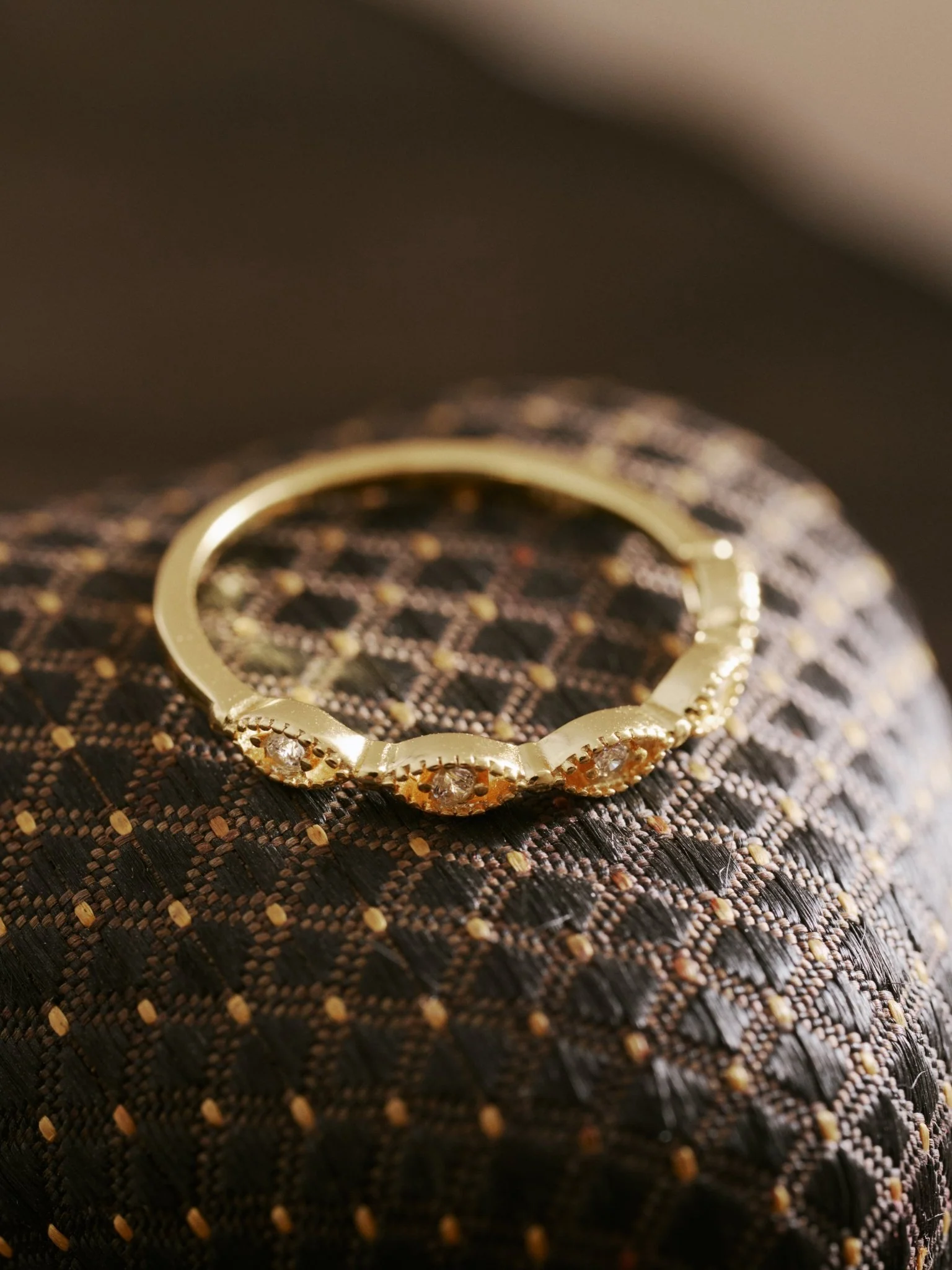 14K Solid Gold Evelyn Marquise Diamond Band - Image 3