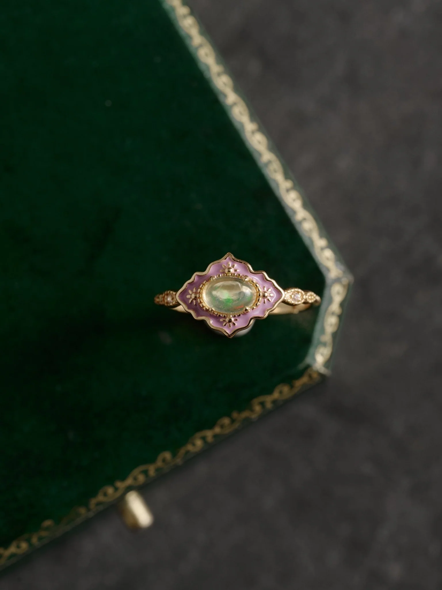 14K Solid Gold Juliette Opal Ring - Image 3