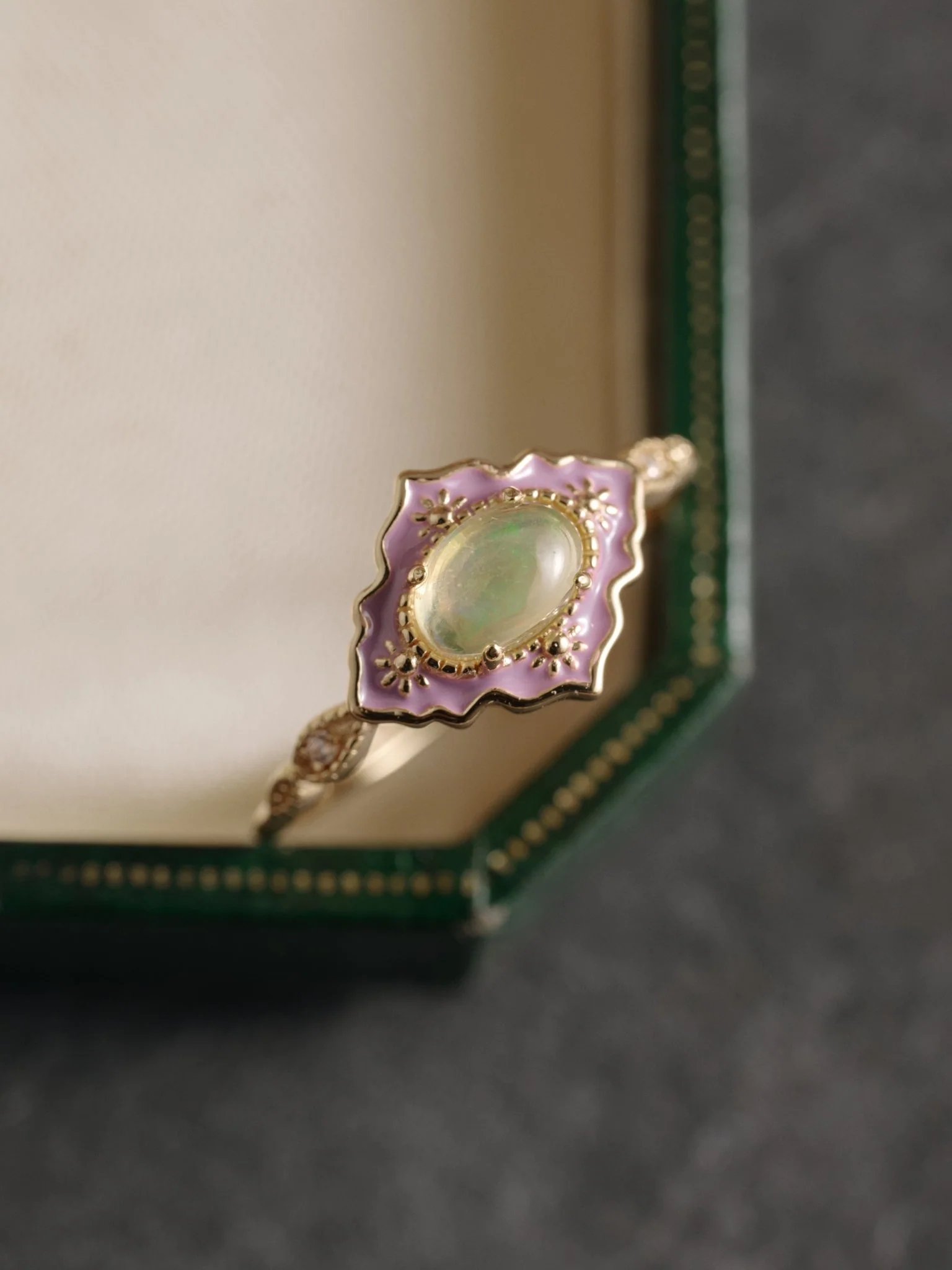 14K Solid Gold Juliette Opal Ring - Image 4