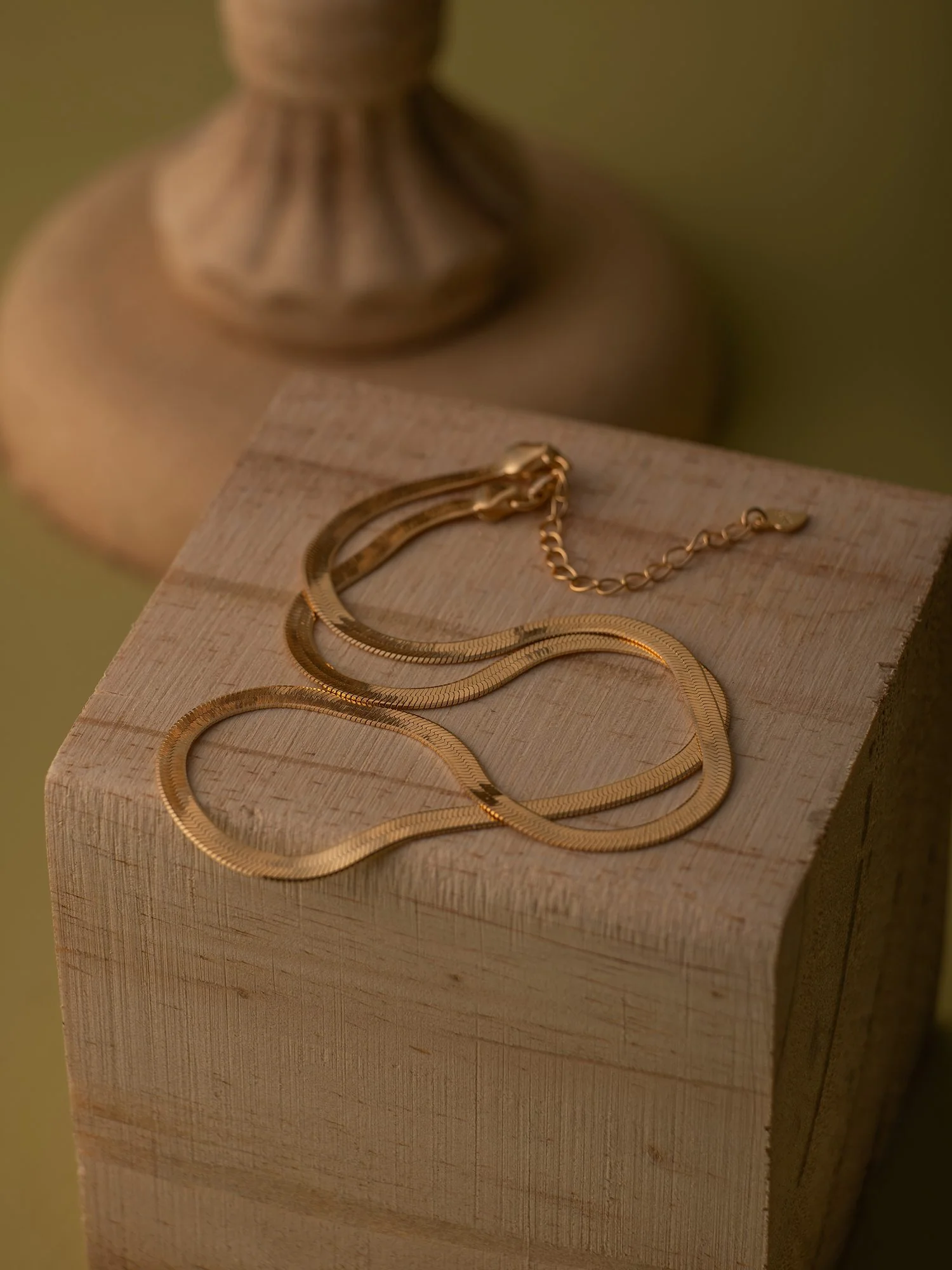 3.5mm Herringbone Chain Necklace - Image 10