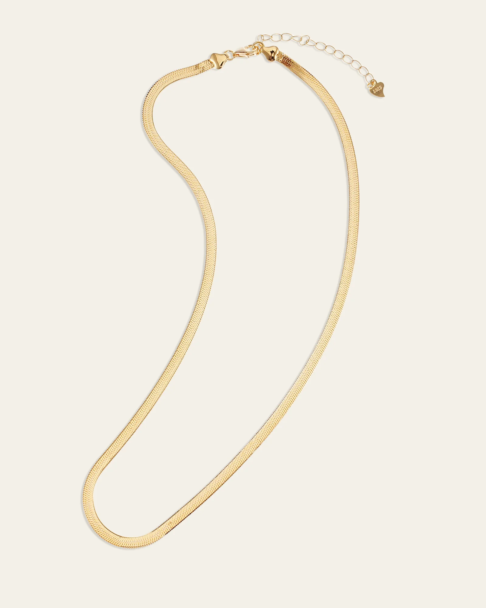 3.5mm Herringbone Chain Necklace - Image 13