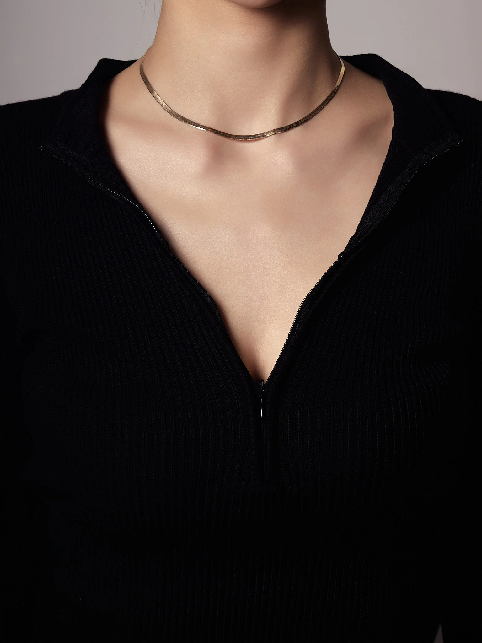 3.5mm Herringbone Chain Necklace - Image 5