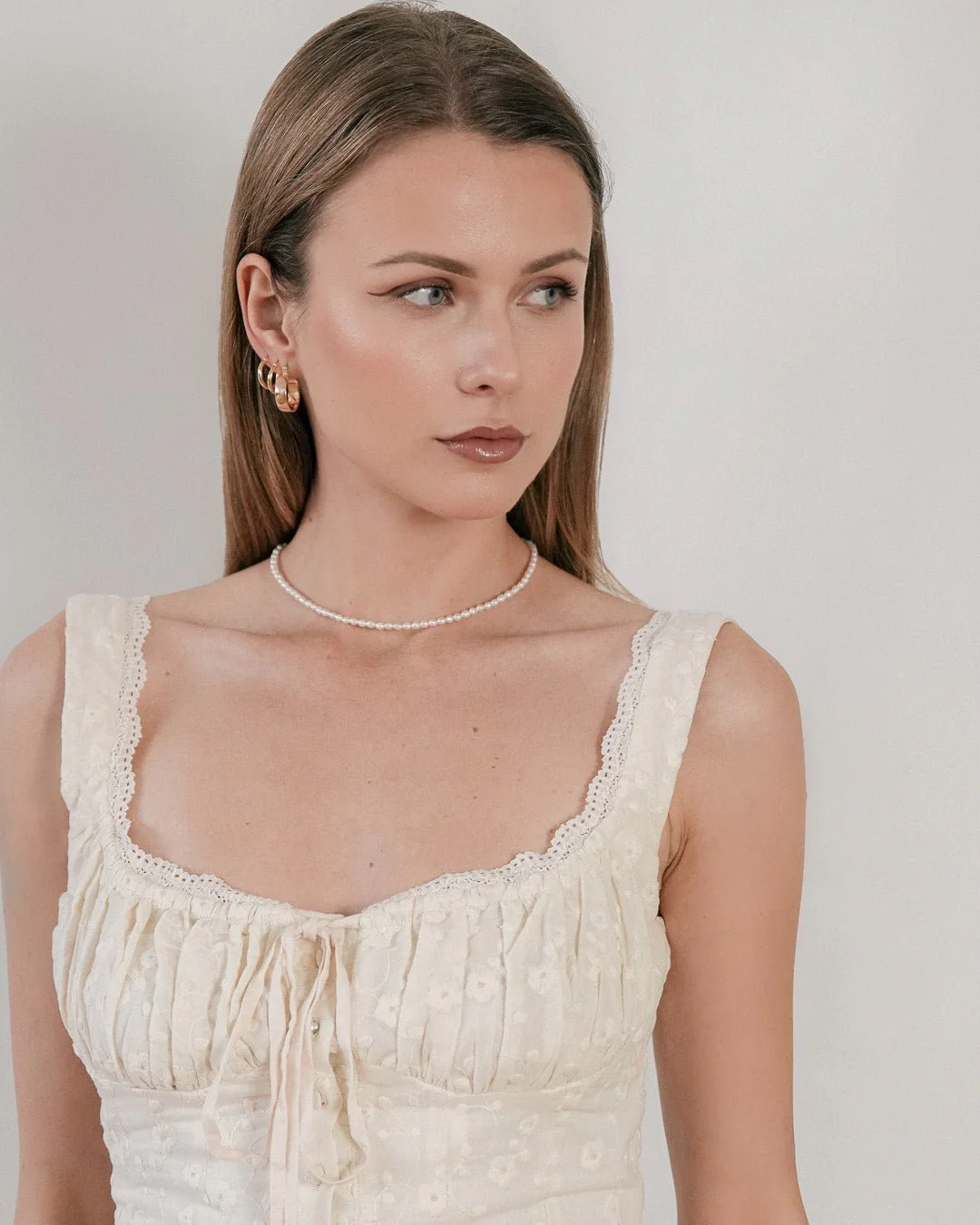 3mm Pearl Chain Necklace - Image 5