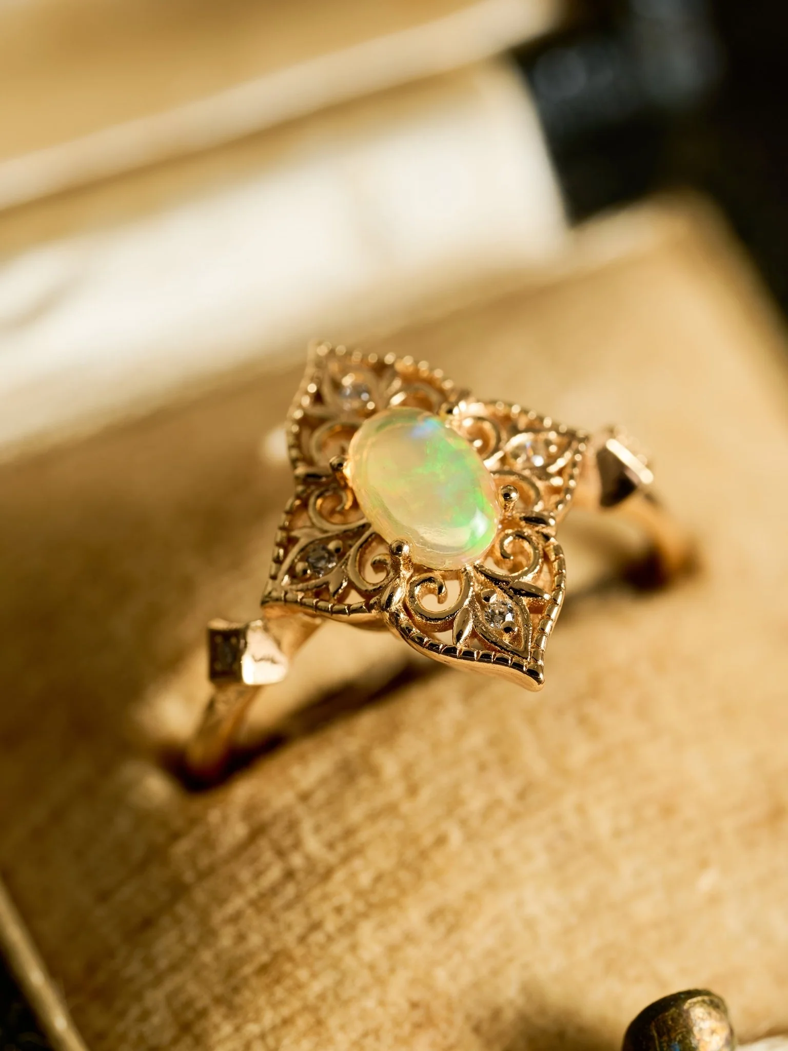 Aurielle Opal Adjustable Ring - Image 3