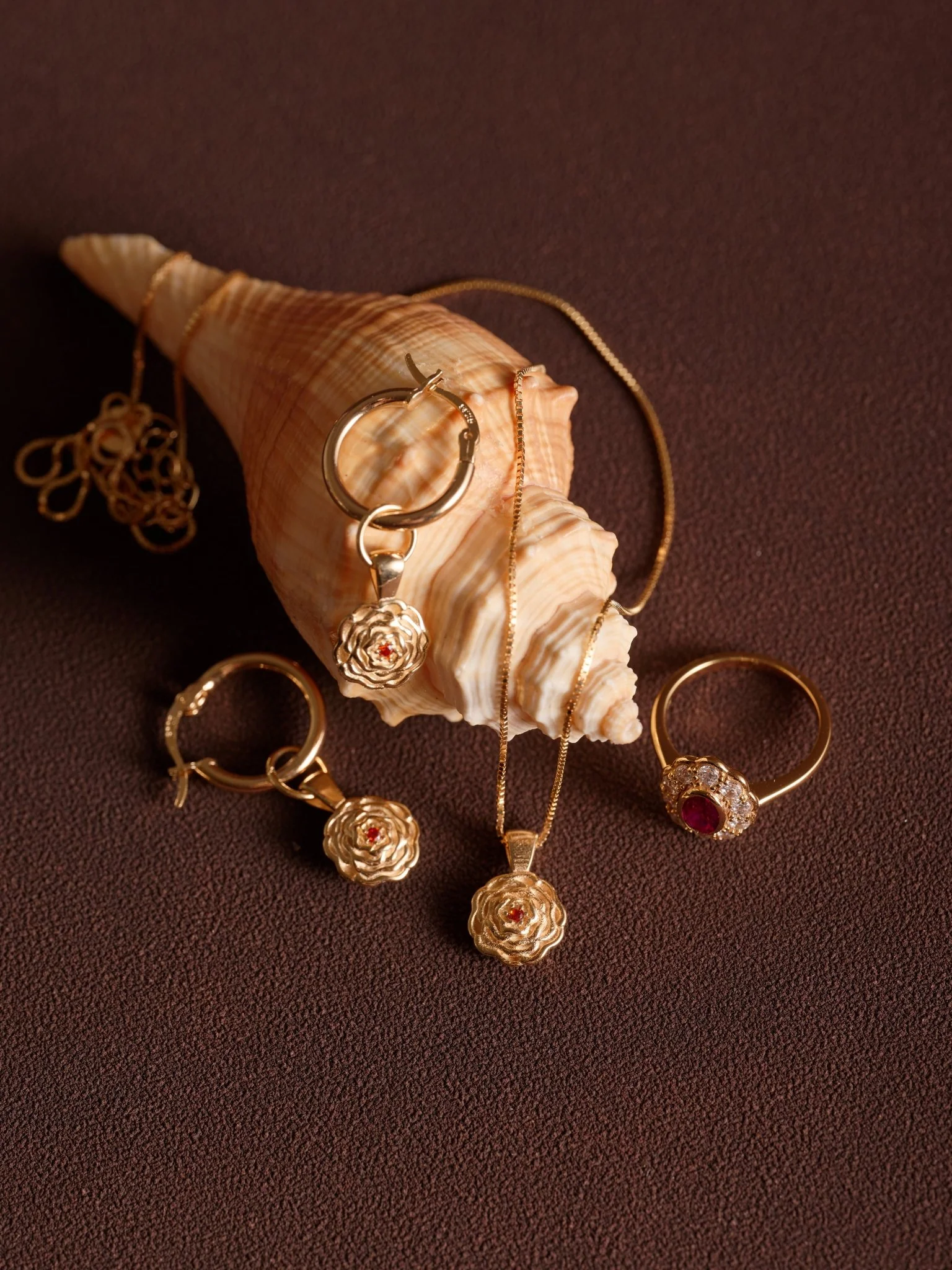 Elsa Carnation Garnet Necklace - Image 8