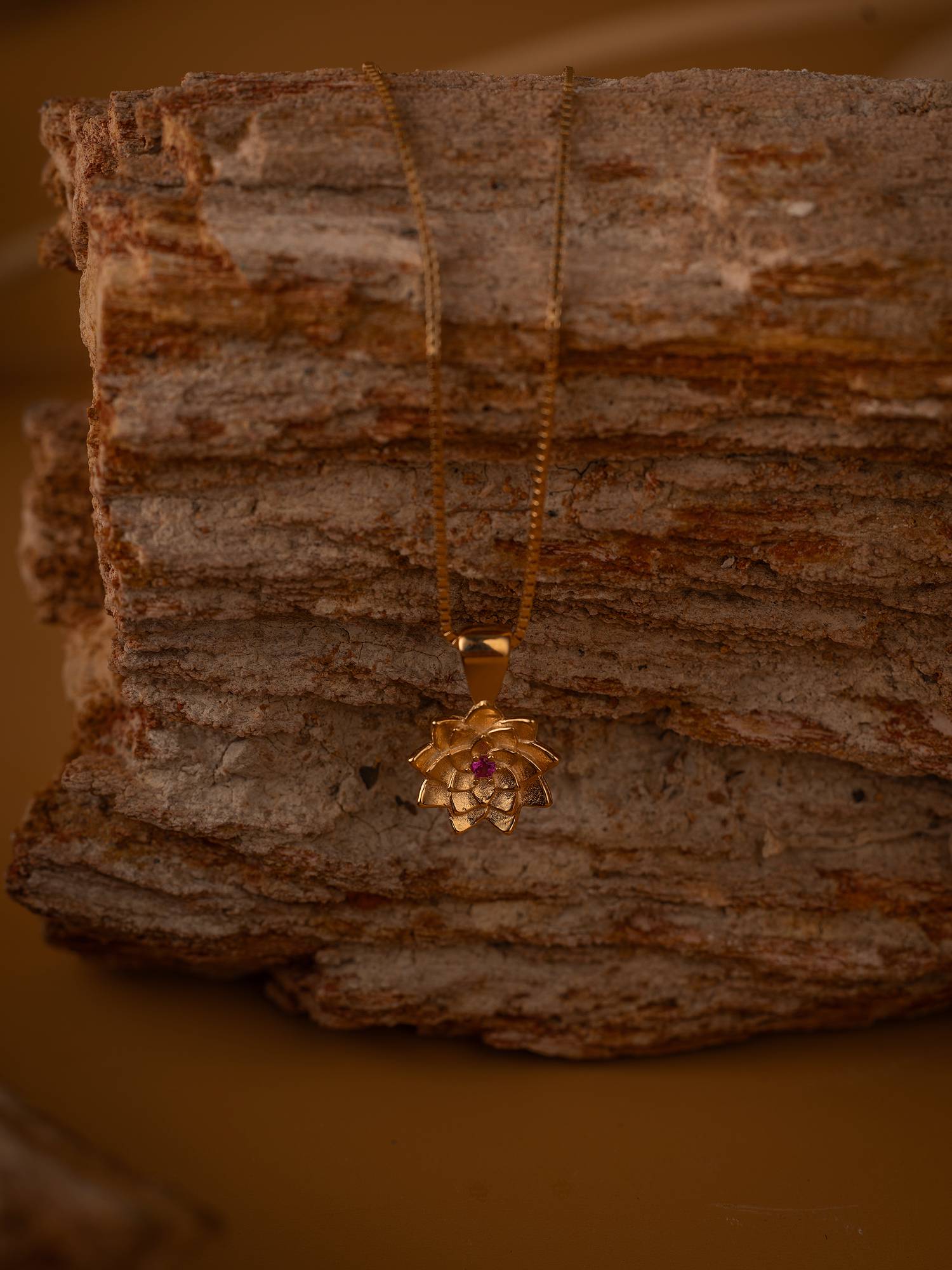 Elsa Lotus Ruby Necklace - Image 4