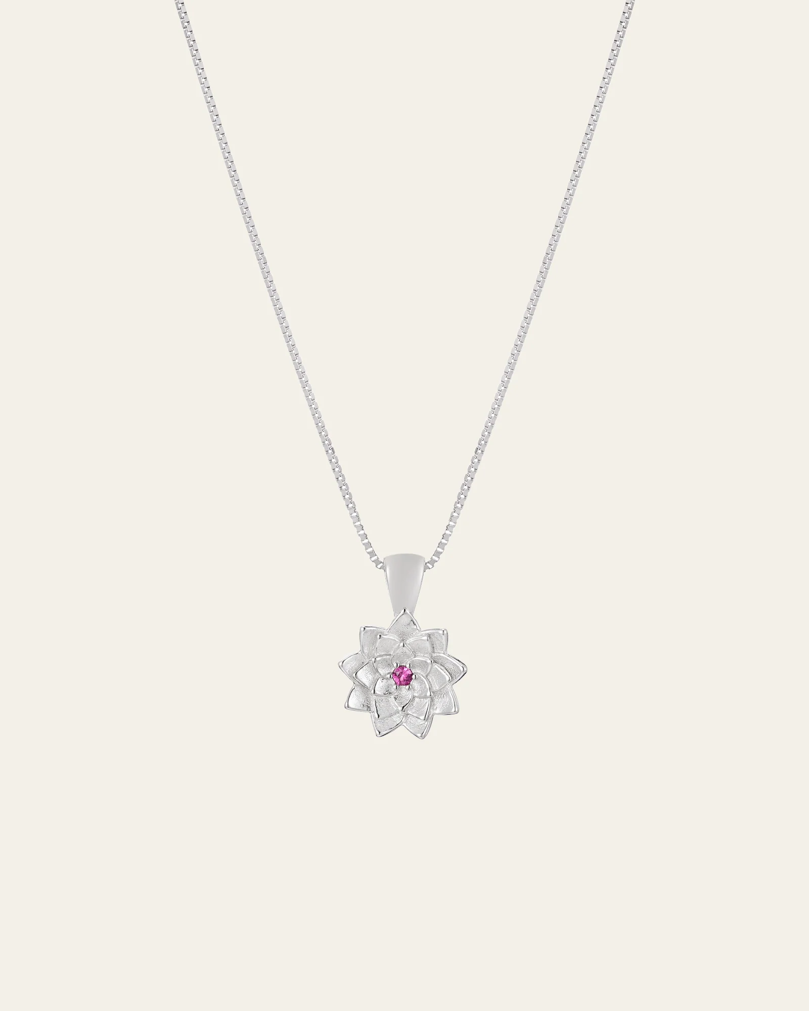 Elsa Lotus Ruby Necklace - Image 6