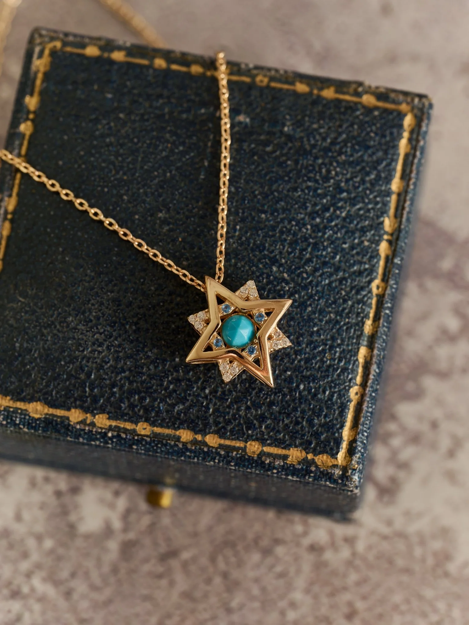 New York Turquoise Pentagram Necklace - Image 3