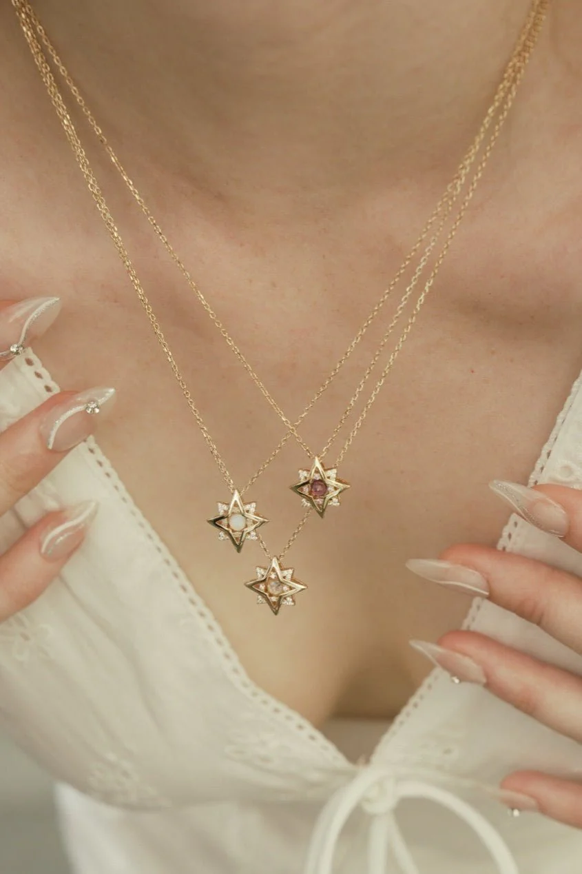 New York Birthstone Pentagram Necklaces - Image 7