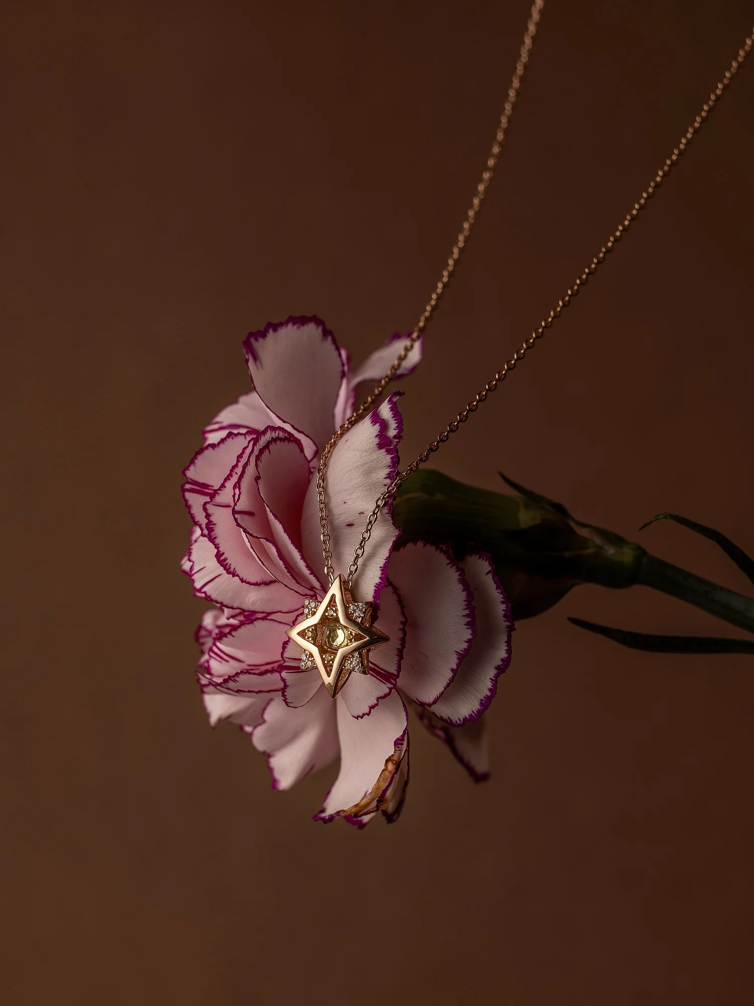 New York Peridot Pentagram Necklace - Image 3