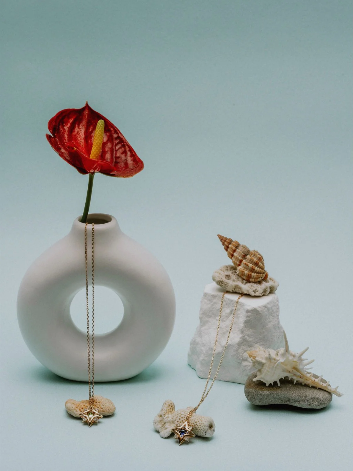 New York Sapphire Pentagram Necklace - Image 13