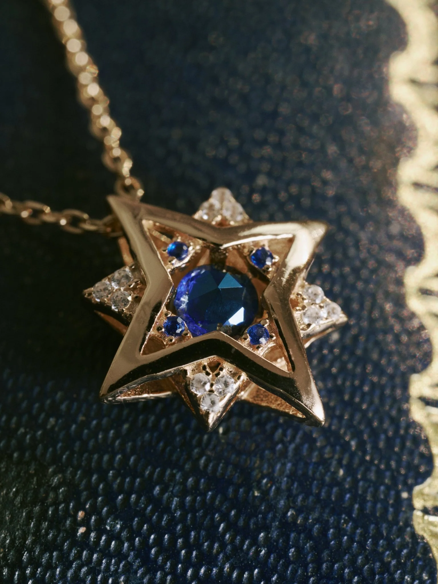 New York Sapphire Pentagram Necklace - Image 6