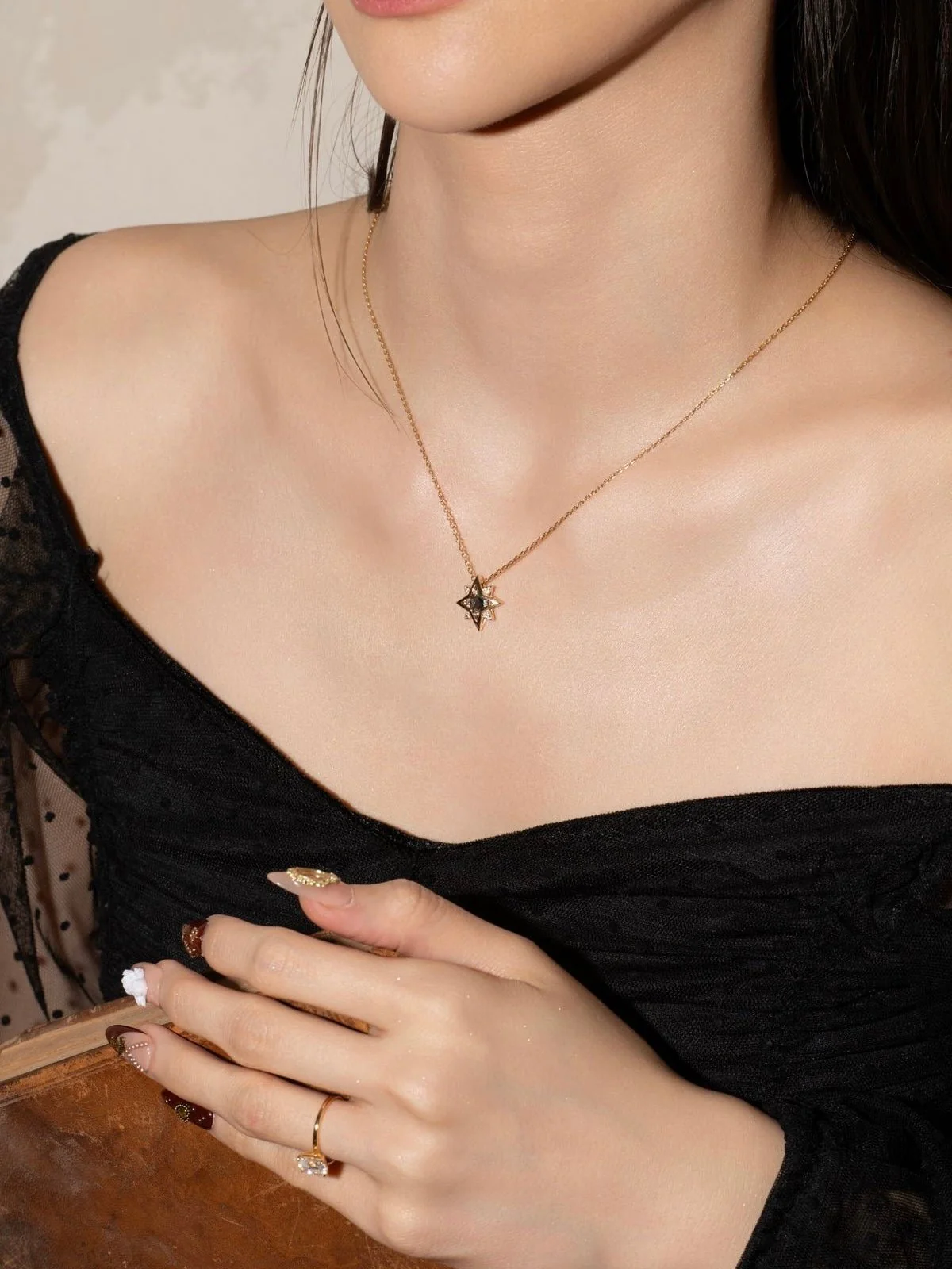 New York Topaz Pentagram Necklace - Image 5