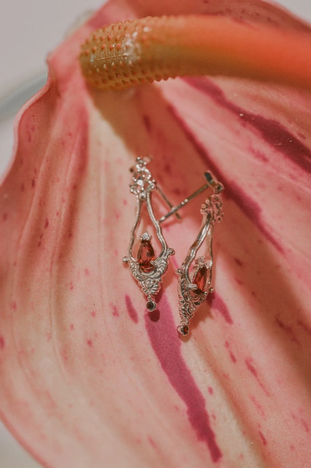 Sophina Garnet Earrings - Image 3