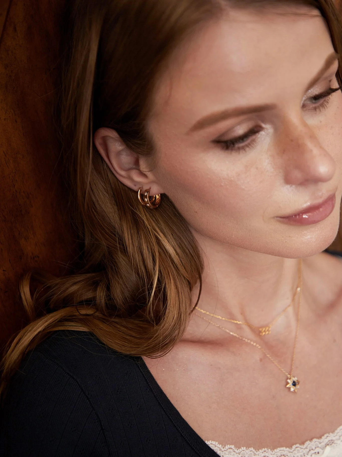 Starburst Cz Hoops - Image 3